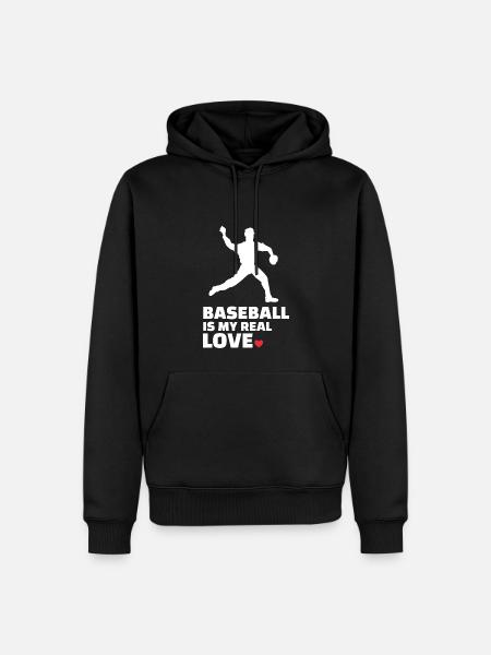 I love baseball stylish - Men’s Premium Organic Hoodie - black