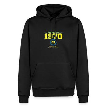 Fantastisches 1970 Hemd für Männer Frauen 53 Jahre alt 53. - Männer Premium Bio Hoodie - Schwarz - Vorne - Nico (187cm)