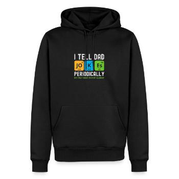 Je raconte des blagues de papa périodiquement élément vintage - Sweat à capuche Premium bio Homme - noir - Devant - Nico (187cm)