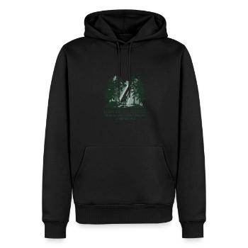 Je peux tout faire par le Christ qui me fortifie - Sweat à capuche Premium bio Homme - noir - Devant - Nico (187cm)