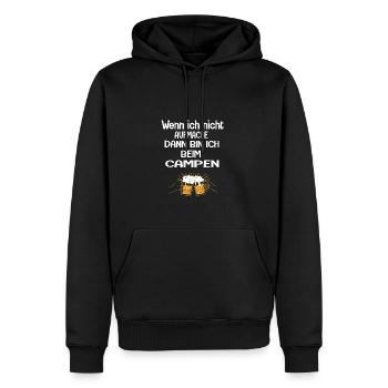 Camping Wohnmobil Van Vintage im Wohnwagen Caravan - Männer Premium Bio Hoodie - Schwarz - Vorne - Nico (187cm)