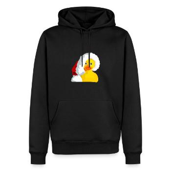 Canard de bain Noël - Sweat à capuche Premium bio Homme - noir - Devant - Nico (187cm)