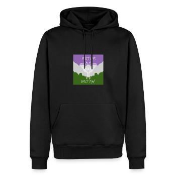 PAPILLON DE LA FIERTÉ GENDERQUEER - Sweat à capuche Premium bio Homme - noir - Devant - Nico (187cm)