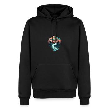 SURREAL - Men’s Premium Organic Hoodie - black - Front - Nico (187cm)