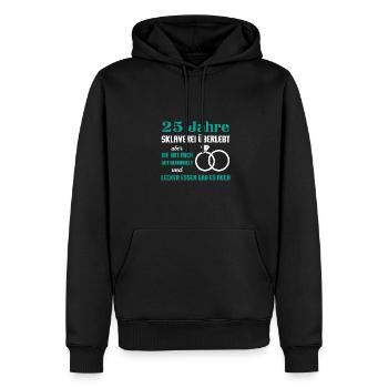 Hochzeitstag Jubiläum Verheiratet Ehe Ehemann - Männer Premium Bio Hoodie - Schwarz - Vorne - Nico (187cm)