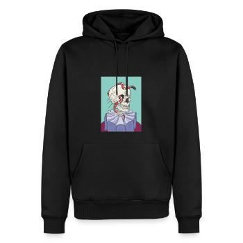 Crâne serpent - Sweat à capuche Premium bio Homme - noir - Devant - Nico (187cm)