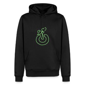 Abschalten Pflanze - Männer Premium Bio Hoodie - Schwarz - Vorne - Nico (187cm)