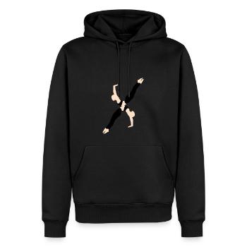 ABC - Sweat à capuche Premium bio Homme - noir - Devant - Nico (187cm)