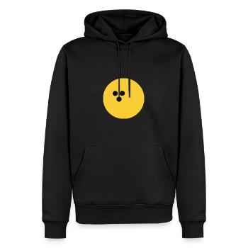 Bowlingkugel, Bowling gelb - Männer Premium Bio Hoodie - Schwarz - Vorne - Nico (187cm)
