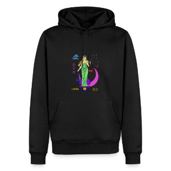 Astrological Libra symbol with Venus and zodiac - Men’s Premium Organic Hoodie - black - Front - Nico (187cm)