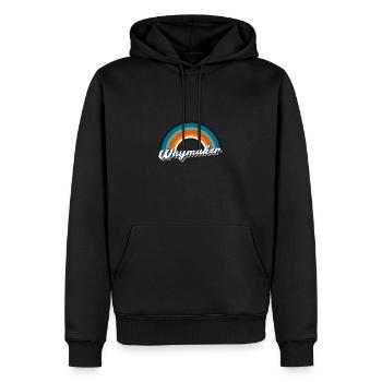 Waymaker Promise Keeper Miracle Worker , Vintage - Men’s Premium Organic Hoodie - black - Front - Nico (187cm)