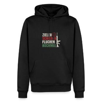 Schützenfest Schießen Schießsport Sportschütze - Männer Premium Bio Hoodie - Schwarz - Vorne - Nico (187cm)