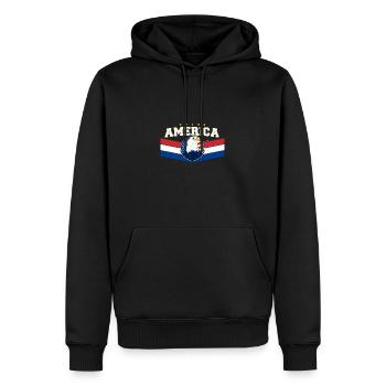 Amerika USA Flagge Party in den USA Patriotisch 4. - Männer Premium Bio Hoodie - Schwarz - Vorne - Nico (187cm)