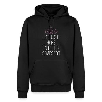Cadeau de yoga Savasana - Sweat à capuche Premium bio Homme - noir - Devant - Nico (187cm)