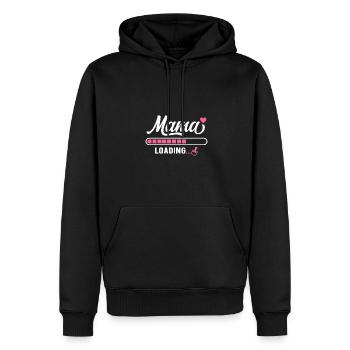 Progéniture Bébé Mère Grossesse - Sweat à capuche Premium bio Homme - noir - Devant - Nico (187cm)