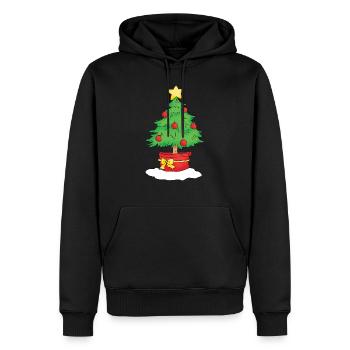Christmas Tree - Männer Premium Bio Hoodie - Schwarz - Vorne - Nico (187cm)