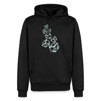 Ice Cubes Design - Männer Premium Bio Hoodie - Schwarz - Vorne - Nico (187cm)
