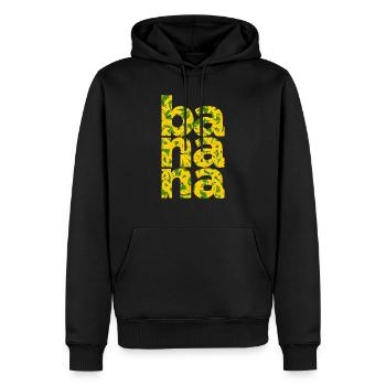 banana design wording tea illustration - Men’s Premium Organic Hoodie - black - Front - Nico (187cm)