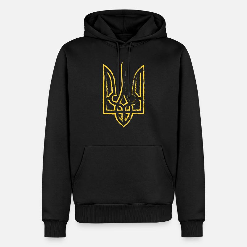 Ukraine libre - Sweat à capuche Premium bio Homme - noir