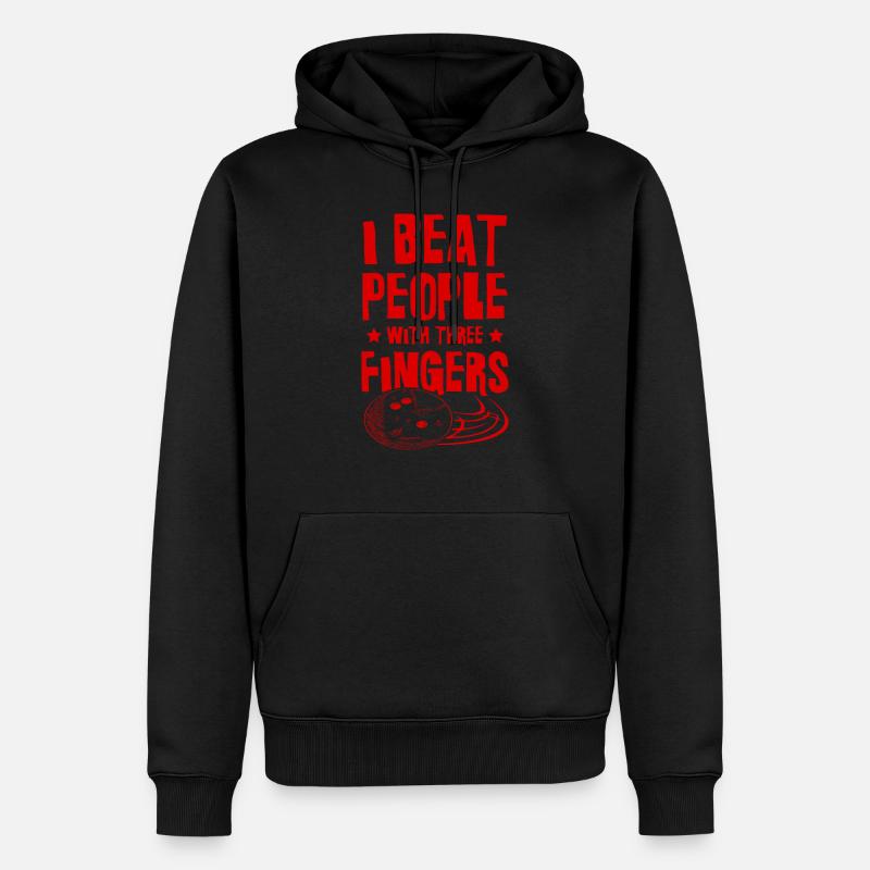 Bowling lustiger spruch - Männer Premium Bio Hoodie - Schwarz