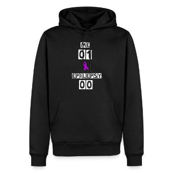 Me: 1, Epilepsy: Nil! - Men’s Premium Organic Hoodie - black - Front - Nico (187cm)