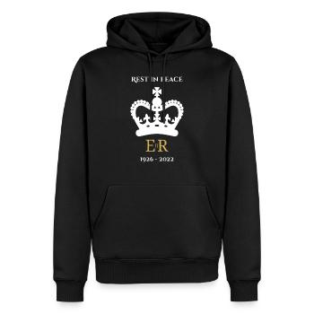 Queen Elizabeth II RIP - Men’s Premium Organic Hoodie - black - Front - Nico (187cm)