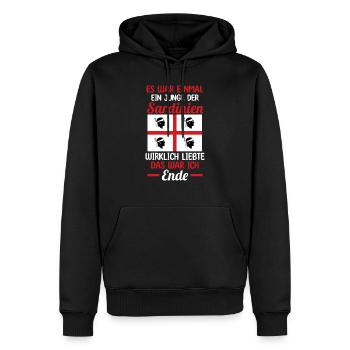 Sarde Sardische Flagge Sardegna Sardinien - Männer Premium Bio Hoodie - Schwarz - Vorne - Nico (187cm)