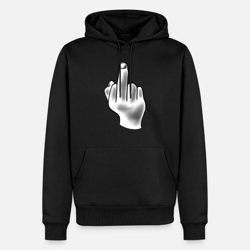 Fick dich - Männer Premium Bio Hoodie - Schwarz
