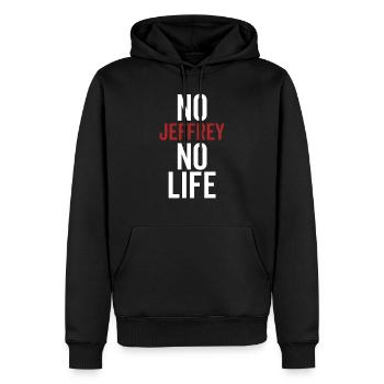 Nein Jeffrey Kein Leben - Männer Premium Bio Hoodie - Schwarz - Vorne - Nico (187cm)