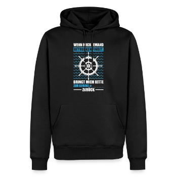 Wenn Mich Jemand Betrunken Findet Kreuzfahrt - Männer Premium Bio Hoodie - Schwarz - Vorne - Nico (187cm)