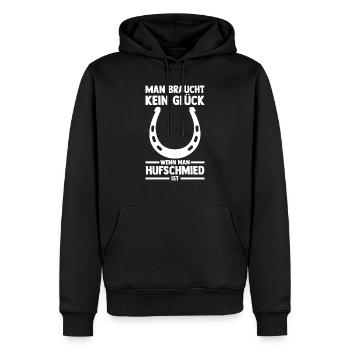 Hufbeschlagschmied Pferdeschmied Hufschmied - Männer Premium Bio Hoodie - Schwarz - Vorne - Nico (187cm)