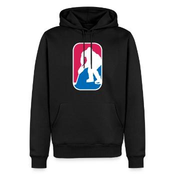 Ice Hockey Eishockey Spieler Logo lustige Geschenk - Männer Premium Bio Hoodie - Schwarz - Vorne - Nico (187cm)