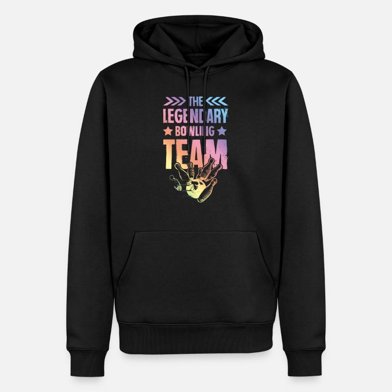 Équipe légendaire de bowling - Sweat à capuche Premium bio Homme - noir