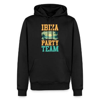 Ibiza party team - Men’s Premium Organic Hoodie - black - Front - Nico (187cm)