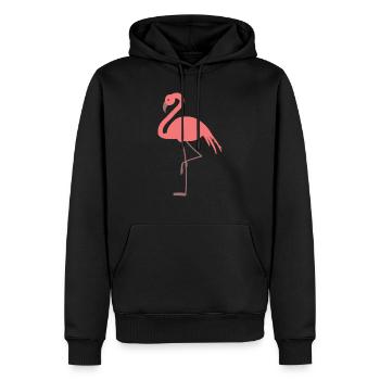 Flamingo Ago go T Shirt - Men’s Premium Organic Hoodie - black - Front - Nico (187cm)