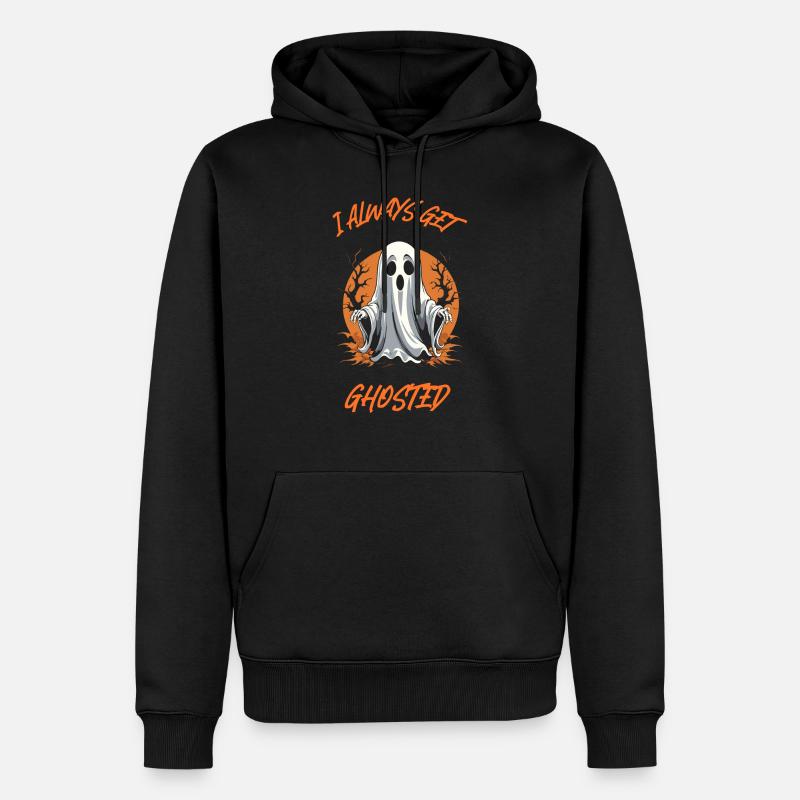 Ich werde immer geghostet - Männer Premium Bio Hoodie - Schwarz