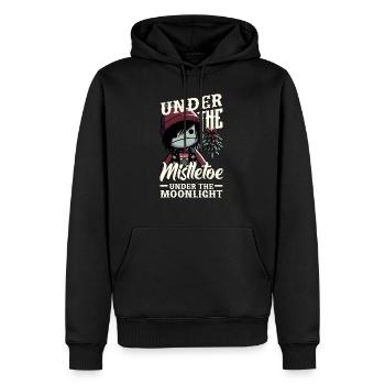 Under the Mistletoe Under the Moonlight Emocore - Männer Premium Bio Hoodie - Schwarz - Vorne - Nico (187cm)