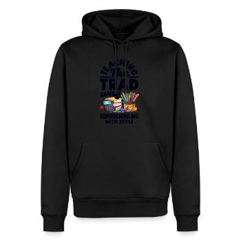 Classic Homeschool Mom Tradwife Homeschooling - Men’s Premium Organic Hoodie - black - Front - Nico (187cm)