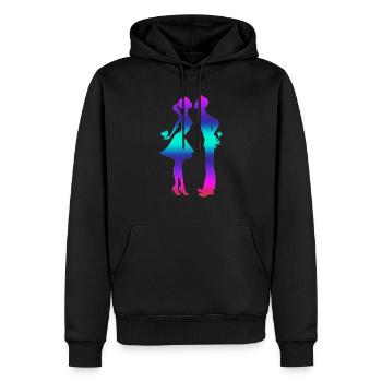 Liebe mich Valentinstag Alles Gute zum Valentinstag Valentinstag - Männer Premium Bio Hoodie - Schwarz - Vorne - Nico (187cm)
