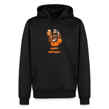 Chemise d’anniversaire festive « Cheers to Years » - Sweat à capuche Premium bio Homme - noir - Devant - Nico (187cm)