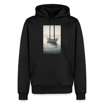 Jeu intellectuel - Sweat à capuche Premium bio Homme - noir - Devant - Nico (187cm)