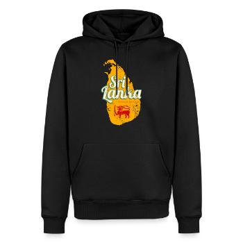 Sri Lanka Landkarte Vintage Urlaub Insel Souvenir - Männer Premium Bio Hoodie - Schwarz - Vorne - Nico (187cm)