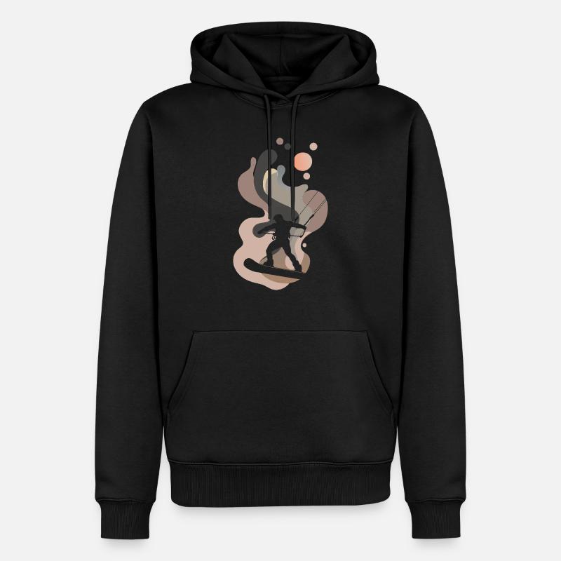 Wakeboard Wakeboarding - Sweat à capuche Premium bio Homme - noir