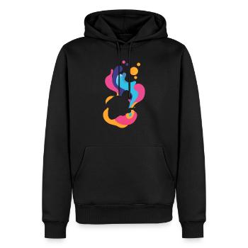 Elektrogitarre Basser Shouter - Männer Premium Bio Hoodie - Schwarz - Vorne - Nico (187cm)