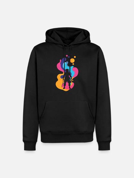 Pirate Flag Pirate Head - Men’s Premium Organic Hoodie - black