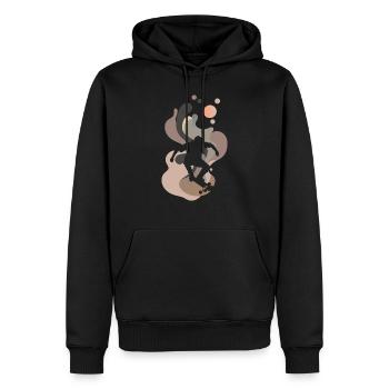 Skaten Longboard - Männer Premium Bio Hoodie - Schwarz - Vorne - Nico (187cm)