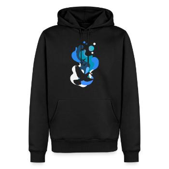 Dove Dove of Peace Dove Egg - Men’s Premium Organic Hoodie - black - Front - Nico (187cm)