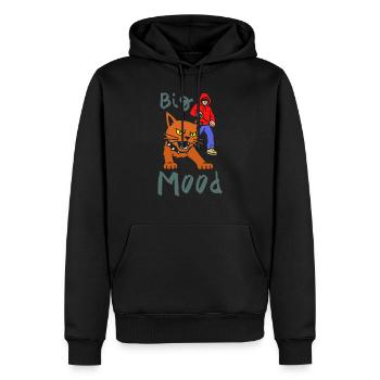 Big Mood für Liebhaber von Katzen und urbanem Style. - Männer Premium Bio Hoodie - Schwarz - Vorne - Nico (187cm)