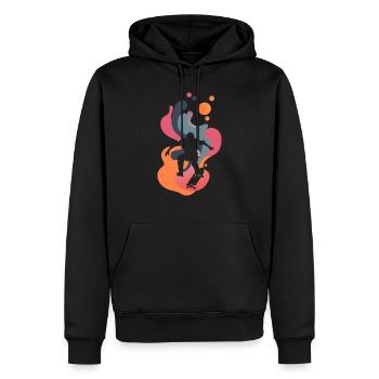 Skaten Skate Skateboard - Männer Premium Bio Hoodie - Schwarz - Vorne - Nico (187cm)