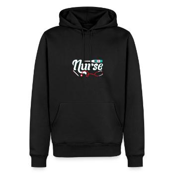 Nurse Nursing Nurse - Men’s Premium Organic Hoodie - black - Front - Nico (187cm)